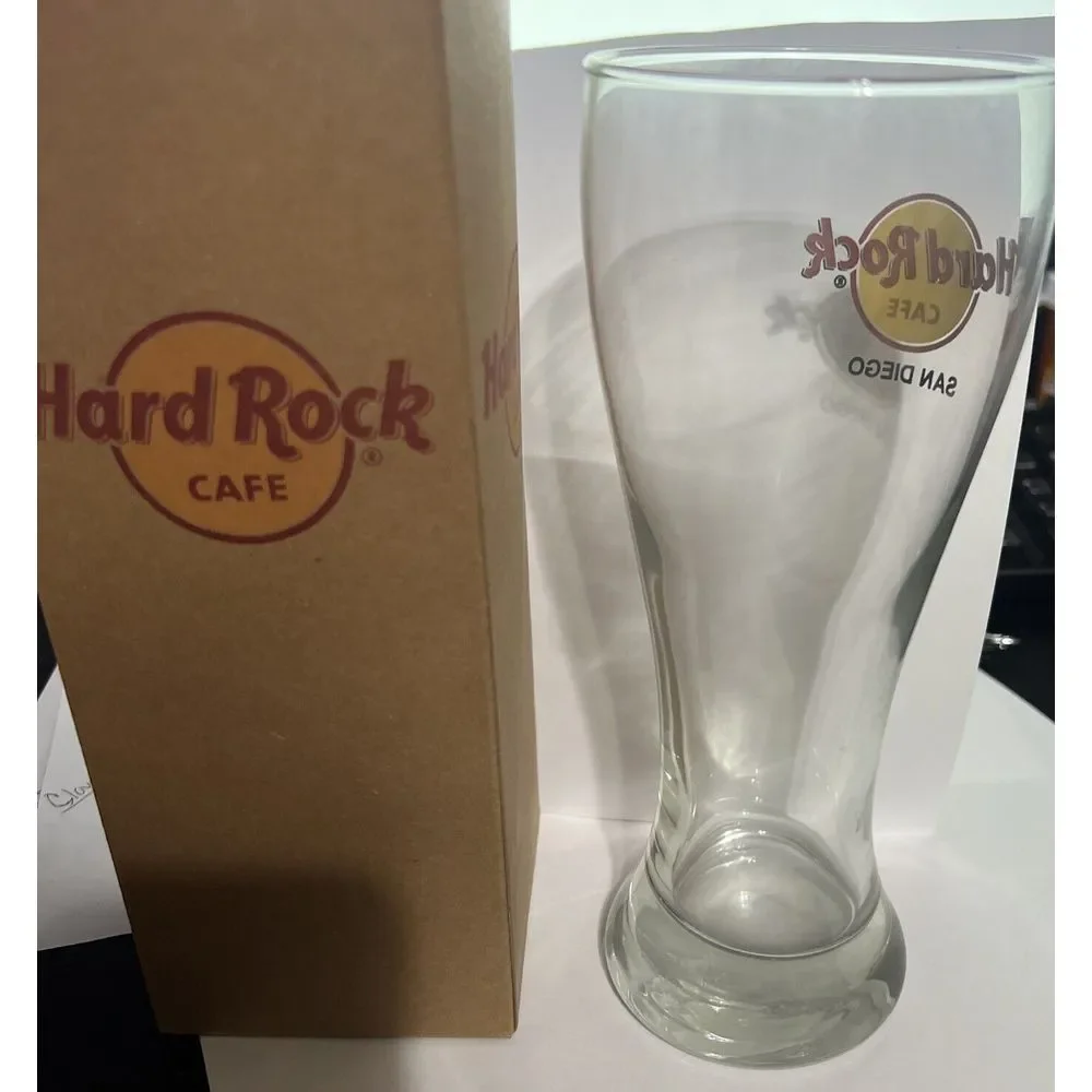 HARD ROCK CAFE PILSNER STYLE‎ BEER GLASS -  San Diego